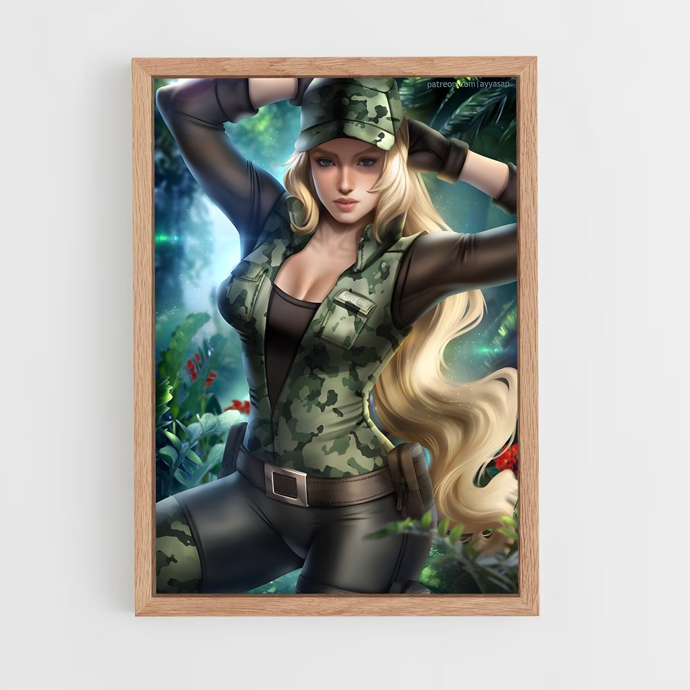 Poster Sonya en Camouflage – affiche Mortal kombat (vue 4)